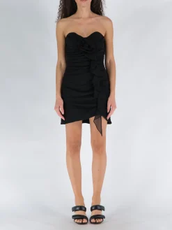 ALESSANDRA RICH Abiti<ABITO BUSTIER IN GEORGETTE DI SETA Nero