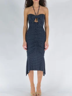 ALEXANDRE VAUTHIER Abiti<ABITO BUSTIER MIDI Bianco, Blu