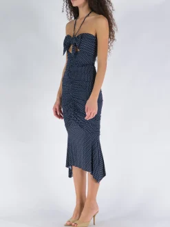 ALEXANDRE VAUTHIER Abiti<ABITO BUSTIER MIDI Bianco, Blu