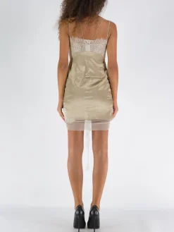 AC9 Abiti<ABITO DOUBLE LINGERIE DRESS Beige