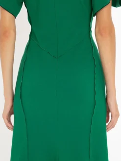 VICTORIA BECKHAM Abiti<ABITO GATHERED V-NECK MINI Verde