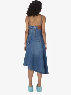 JW ANDERSON Abiti<ABITO IN DENIM CON DESIGN ATTORCIGLIATO Blu