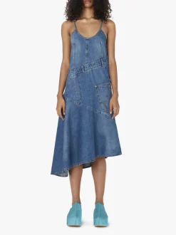 JW ANDERSON Abiti<ABITO IN DENIM CON DESIGN ATTORCIGLIATO Blu