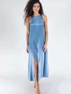 LOULOU STUDIO Abiti<ABITO IN SETA Azzurro