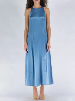 LOULOU STUDIO Abiti<ABITO IN SETA Azzurro