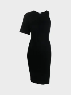 COURREGES Abiti<ABITO LONG ASYMETRICAL Nero