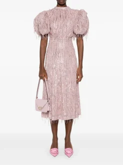 ROTATE BIRGER CHRISTENSEN Abiti<ABITO LUNGO CON PAILLETTES Rosa
