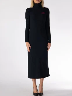 MM6 MAISON MARGIELA Abiti<ABITO LUNGO CON STAMPA GRAFICA Nero