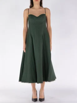 SIMKHAI Abiti<ABITO MIDI ANALISE S/L BUSTIER Verde