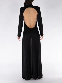 TOM FORD Abiti<ABITO MIDI DA SERA CON RETRO APERTO Nero
