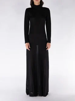 TOM FORD Abiti<ABITO MIDI DA SERA CON RETRO APERTO Nero