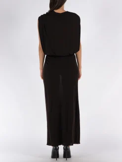 Abiti<ABITO MIDI DRAPED Nero