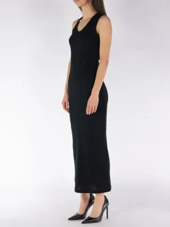 JIL SANDER Abiti<ABITO MIDI IN MAGLIA Nero
