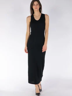 JIL SANDER Abiti<ABITO MIDI IN MAGLIA Nero