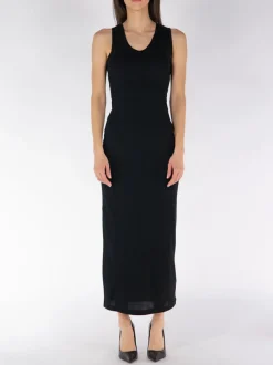 JIL SANDER Abiti<ABITO MIDI IN MAGLIA Nero