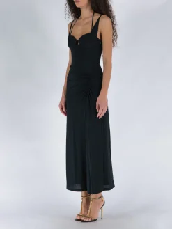 JONATHAN SIMKHAI Abiti<ABITO MIDI NAOMI DRAPED JERSEY Nero