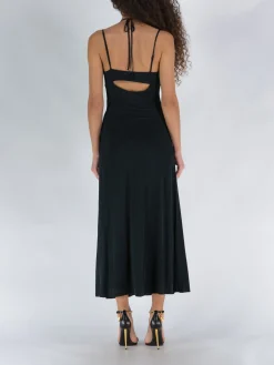 JONATHAN SIMKHAI Abiti<ABITO MIDI NAOMI DRAPED JERSEY Nero