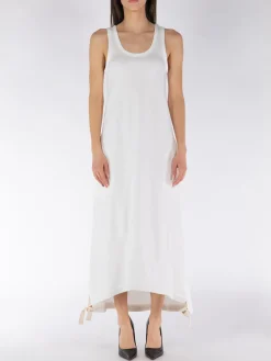 JIL SANDER Abiti<ABITO MIDI SLEEVELESS Bianco