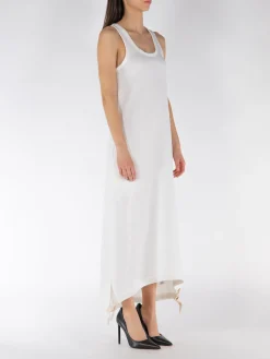 JIL SANDER Abiti<ABITO MIDI SLEEVELESS Bianco
