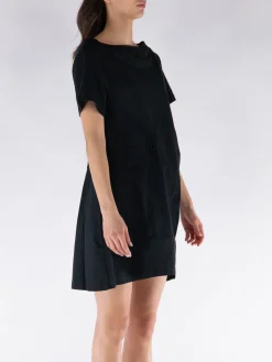 COURREGES Abiti<ABITO MINI COLLO A BARCA Nero