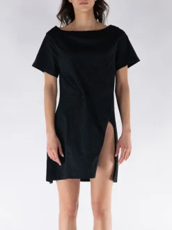 COURREGES Abiti<ABITO MINI COLLO A BARCA Nero