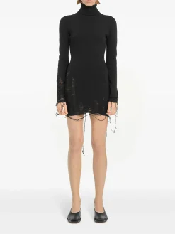 MM6 MAISON MARGIELA Abiti<ABITO MINI DISTRESS Nero