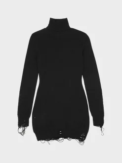 MM6 MAISON MARGIELA Abiti<ABITO MINI DISTRESS Nero
