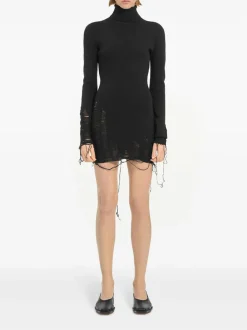 MM6 MAISON MARGIELA Abiti<ABITO MINI DISTRESS Nero