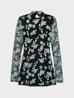 ROTATE BIRGER CHRISTENSEN Abiti<ABITO MINI MESH Azzurro, Nero