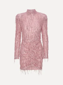 ROTATE BIRGER CHRISTENSEN Abiti<ABITO MINI SEQUIN FRINGE Rosa
