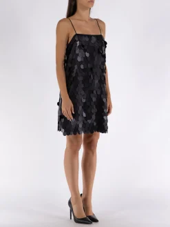 ROTATE BIRGER CHRISTENSEN Abiti<ABITO MINI SEQUIN SLIP Nero