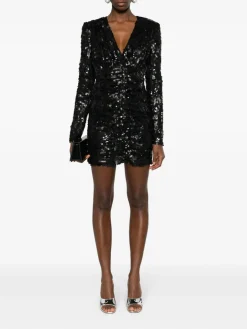 ROTATE BIRGER CHRISTENSEN Abiti<ABITO MINI SEQUINS Nero