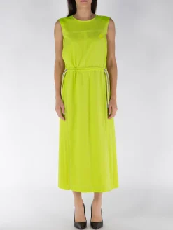 MONCLER Abiti<ABITO PLISSÉ Verde, Lime