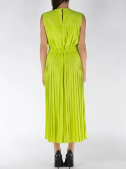 MONCLER Abiti<ABITO PLISSÉ Verde, Lime