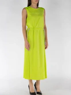 MONCLER Abiti<ABITO PLISSÉ Verde, Lime