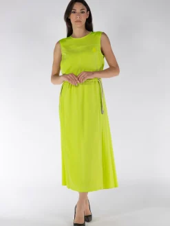 MONCLER Abiti<ABITO PLISSÉ Verde, Lime