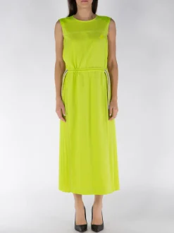 MONCLER Abiti<ABITO PLISSÉ Verde, Lime