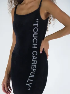 OFF-WHITE Abiti<ABITO QUOTE FUZZY Bianco, Nero
