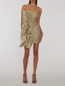 ROTATE BIRGER CHRISTENSEN Abiti<ABITO SMALL PLISSE RUCHED Giallo