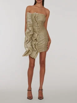 ROTATE BIRGER CHRISTENSEN Abiti<ABITO SMALL PLISSE RUCHED Giallo