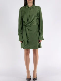 SIMKHAI Abiti<ABITO TALIT DRAPED FRONT Verde