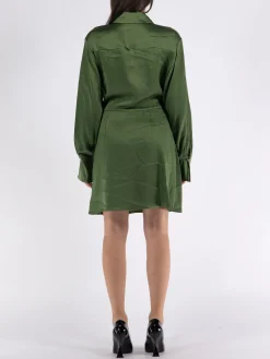 SIMKHAI Abiti<ABITO TALIT DRAPED FRONT Verde