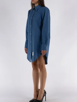 THOM BROWNE Abiti<ABITO THIGH LENGTH EASY FIT POINT COLLAR Blu
