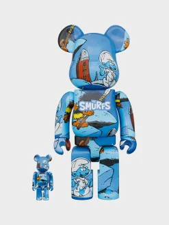 MEDICOM Accessori Decorativi<BEARBRICK 100% + 400% THE SMURFS THE ASTROSMURF Azzurro