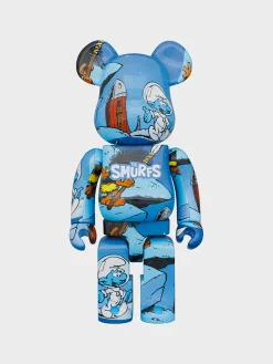 MEDICOM Accessori Decorativi<BEARBRICK 100% + 400% THE SMURFS THE ASTROSMURF Azzurro