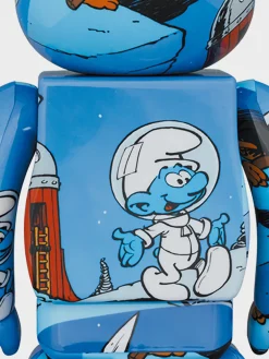 MEDICOM Accessori Decorativi<BEARBRICK 100% + 400% THE SMURFS THE ASTROSMURF Azzurro