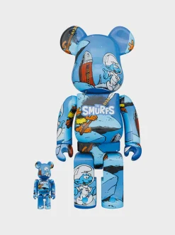 MEDICOM Accessori Decorativi<BEARBRICK 100% + 400% THE SMURFS THE ASTROSMURF Azzurro
