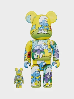 MEDICOM Accessori Decorativi<BEARBRICK 100% + 400% THE SMURFS THE PURPLE Multicolor
