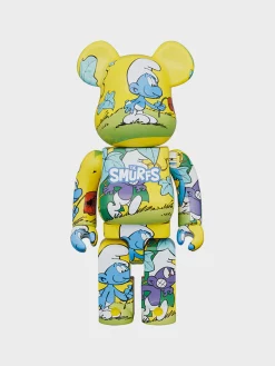 MEDICOM Accessori Decorativi<BEARBRICK 100% + 400% THE SMURFS THE PURPLE Multicolor