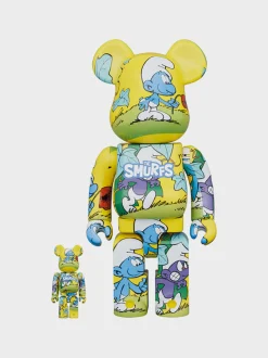 MEDICOM Accessori Decorativi<BEARBRICK 100% + 400% THE SMURFS THE PURPLE Multicolor